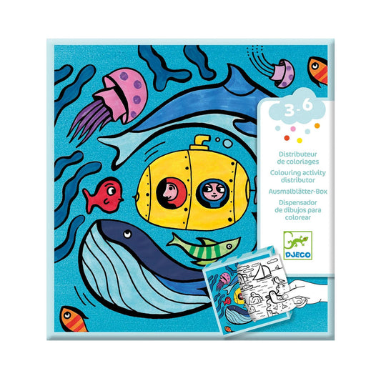 Djeco Colouring Sheets Box Ocean