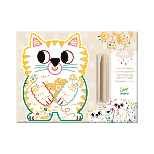 Djeco Coloring Pages Hidden Colors Pets