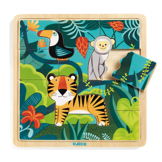 Djeco Puzzle Jungle, 15 pièces