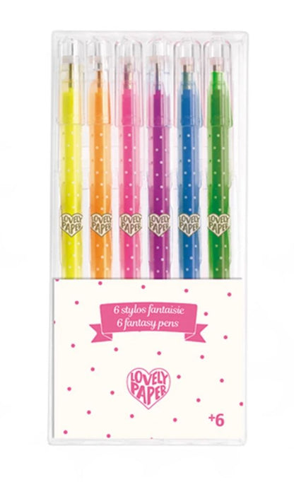 Djeco 6 neon gel pens