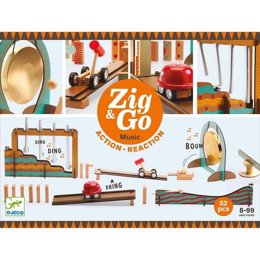 Djeco Kettenreaktionsspiel Zig & Go, 52 Teile