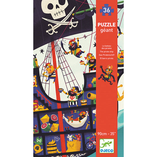 Puzzle géant Djeco Le Bateau Pirate, 36 pièces