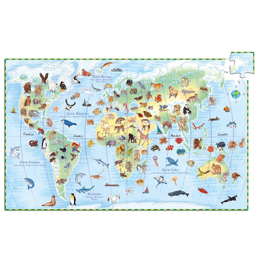 Djeco The World of Animals, 100 pieces