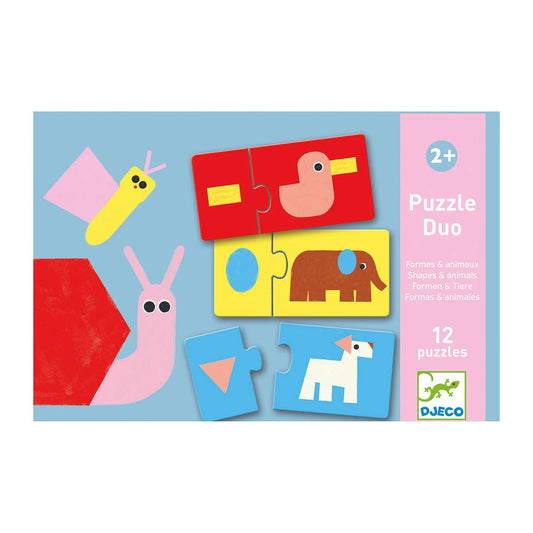 Djeco Puzzle Duo Shapes &amp; Animal