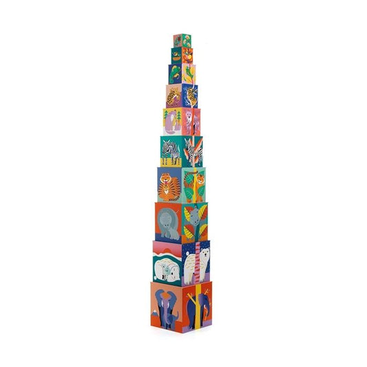 Djeco Pyramid Wild Animals (10 cubes)