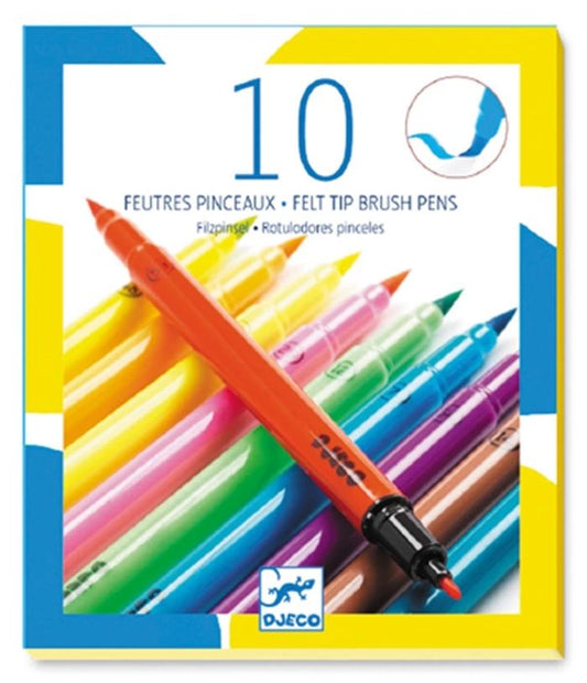 Djeco 10 felt brushes pop