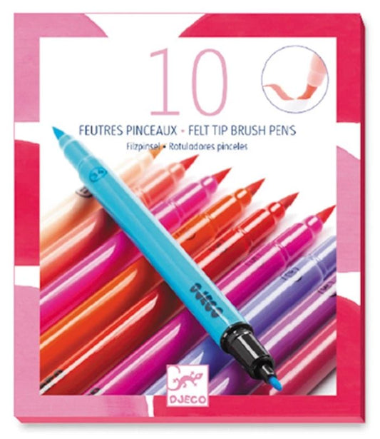 Djeco 10 felt brushes girls