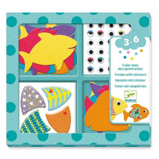 Djeco Stickerbilder Fische