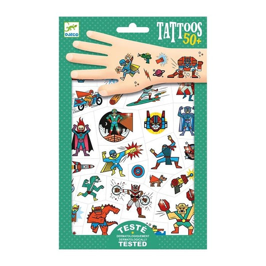 Djeco Tattoos Heroes vs Villains