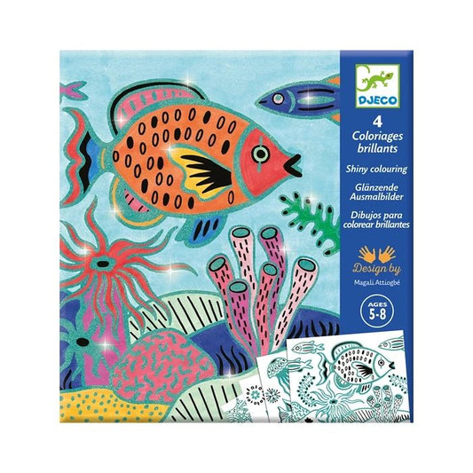 Djeco Shiny Coloring Pages Underwater