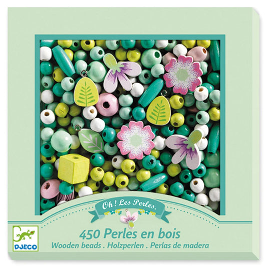 Djeco perles en bois fleurs