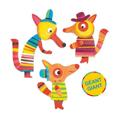 Djeco 3 figures to paint Fox family